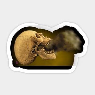 Smocking skull Sticker